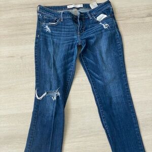 Women's Blue Distressed Jeans